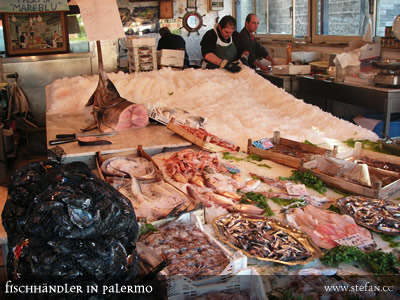 Fischhändler in Palermo