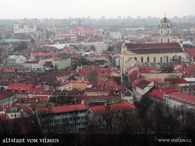 Blick auf die Altstadt von Vilnius